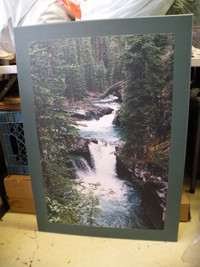 #2. Mounted photo of Johnson Canyon Falls on34 x 24 inch Plaque.