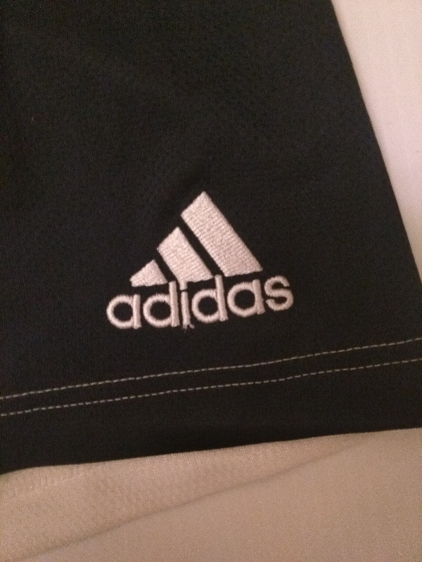 Adidas white with blue stripe down side basketball shorts in Men's in Cambridge - Image 2