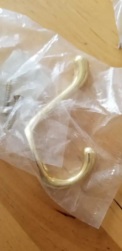15 pcs - Coat/Hat hooks -Brass finish 3 1/2", View more