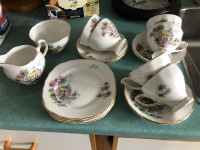 Rare Vintage Colclough Tea Set 