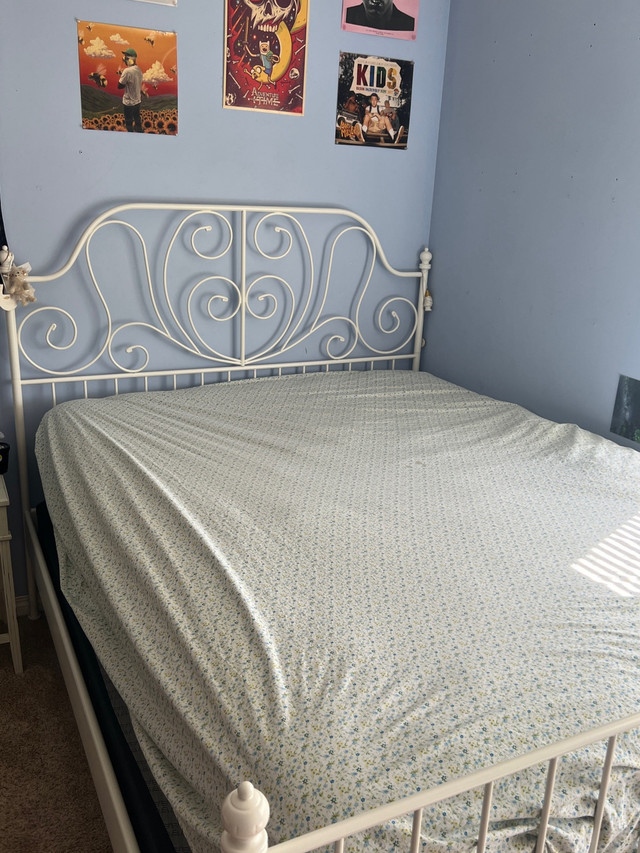 IKEA metal bedframe, Queen in Beds & Mattresses in Calgary - Image 3
