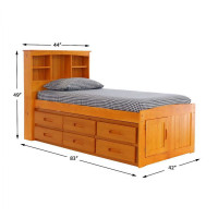 Twin Mates Bed with 6 Drawers