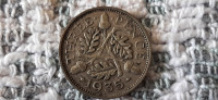 1935 Great Britain 3 Pence Silver Coin