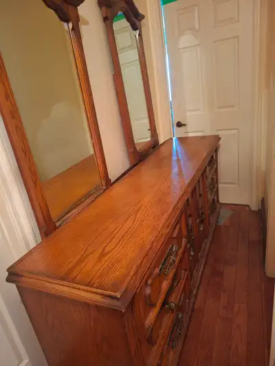 Solid oak dresser, View more