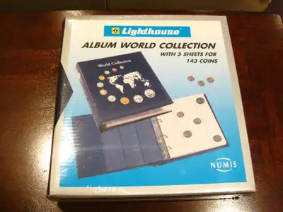 New Sealed Numis Lighthouse Coin Collection Album Holder. A great 4 Ring Binder to store and hold an...