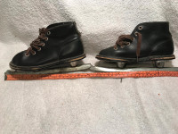 Vintage Children’s Double Bladed Leather Ice Skates