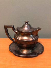 Canadian National Railway Silver Soldered Teapot/Creamer
