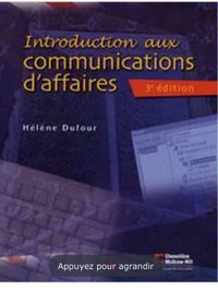 Livre:  Introduction aux communications d’affaires 