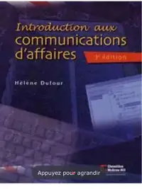 Livre:  Introduction aux communications d’affaires 