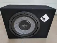 10 inch Lanzar subwoofer with Rockford Fosgate enclosure. New.