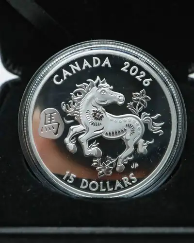 2026 Royal Canadian Mint Lunar Year of the Horse $15 Silver Coin, View more