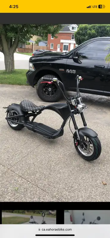 Eahora/Mangosteen M1P electric chopper. 2000w/60v. 60kph top speed 60-70 km range. Alarm. Phone moun...