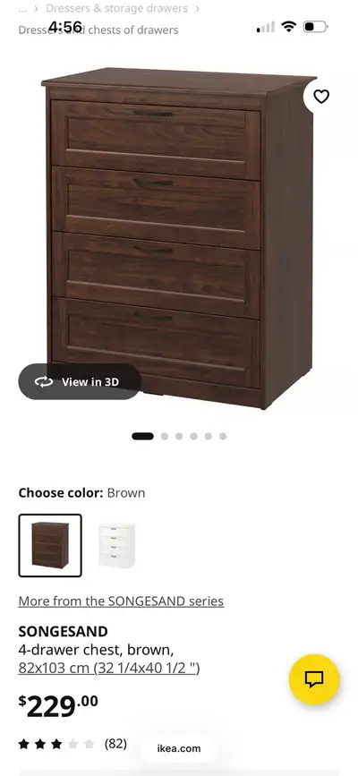 IKEA Double Bed, Mattress and Dresser, View more