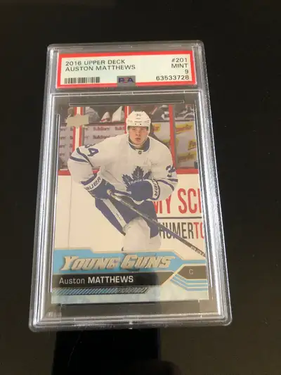Auston Matthews young guns rookie card PSA graded, View more