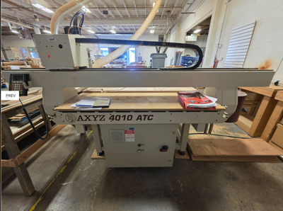 4010 Series with Vacuum Deck 60" x 120" process area, 6" Z axis clearance. Extended Gantry (Cantilev...