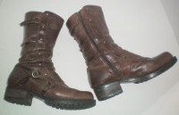 Harley 5 Buckle Womens Leather Boots  Size 10