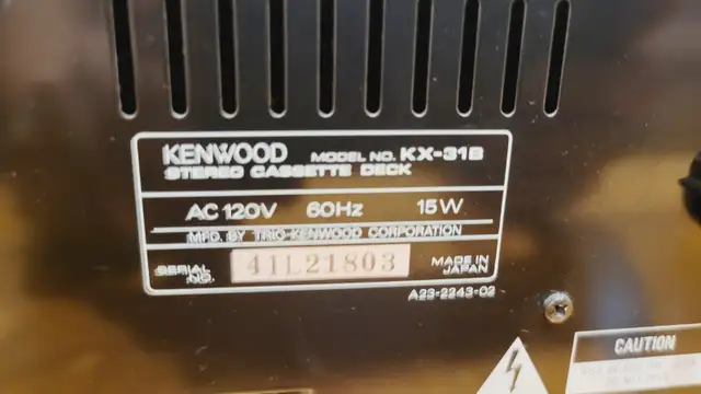 Vintage Kenwood KX-31b  Stereo Cassette Deck in Stereo Systems & Home Theatre in Mississauga / Peel Region - Image 10