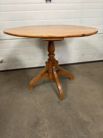 Solid Wood Round Pedestal Side Table, View more