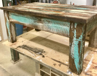 New reclaimed cedar table.