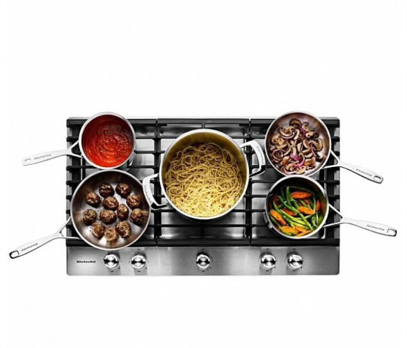 KitchenAid KCGS556ESS Gas Cooktop, 36" in Stoves, Ovens & Ranges in City of Toronto - Image 3