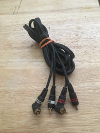 Câble 2 RCA Male to 2 RCA Male 90 Degrees Audio Cable 6 feet