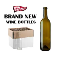 Wine Bottles 750 ml - Clear or Green BRAND NEW