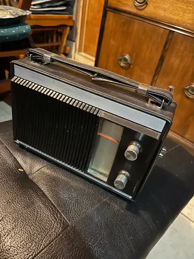 La petite radio de marque ,Solide State ,protection et couverture style cuir, très propre , solide e...