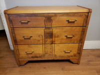 Solid wood dresser size 40L X H 34 X 17 D (needs some fixing)