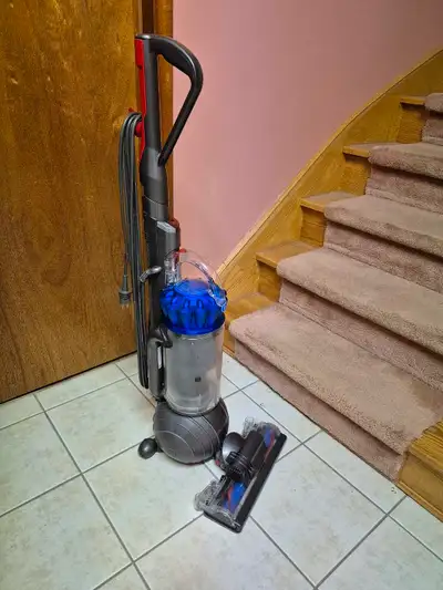Used. Working. It has been cleaned and wiped recently. We prefer other vacuums as this is rather hea...