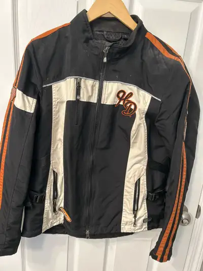 Harley Davidson nylon women’s large motorcycle jacket., View more