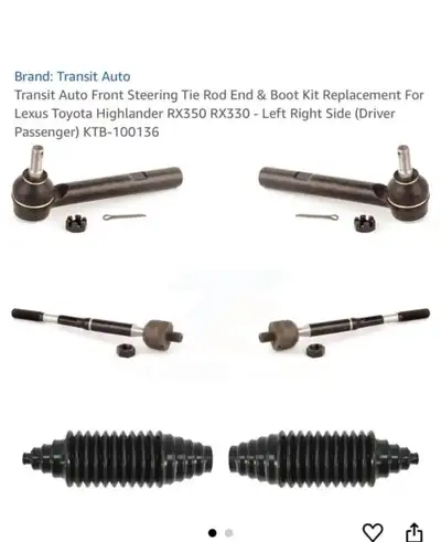 Toyota Lexus Tie Rod Kit, View more