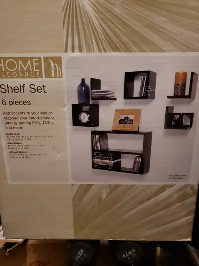 'HOME ELEGANCE' shelf set (6 pieces) BRAND NEW, View more