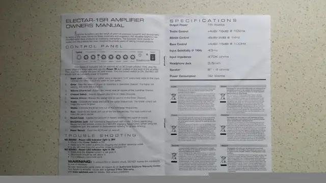 2013-2015  "LES PAUL" AMPLIFIER OWNERS MANUAL in Performance & DJ Equipment in Kitchener / Waterloo - Image 5