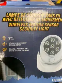 Wireless motion sensor security light