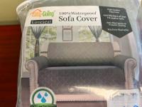NEW 100% Waterproof Reversible Gray Loveseat Sofa Couch Cover