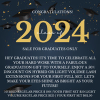 Lash extensions sale for graduation 2024