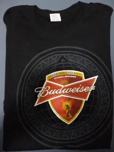 Budweiser FIFA World Cup Soccer Brazil 2014 new beer t-shirt, View more