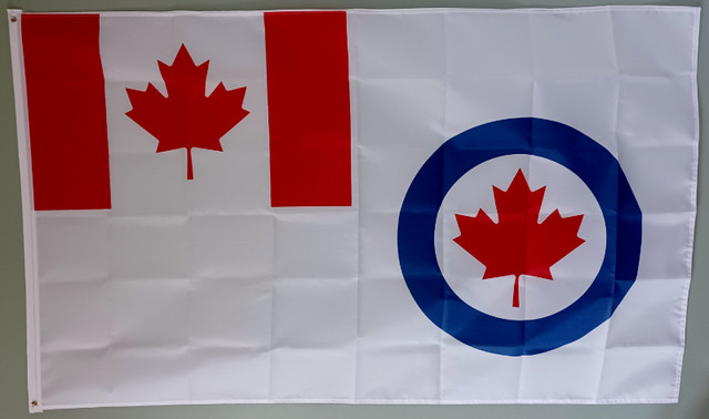 Royal Canadian Air Force Flag w/header & brass Grommets-3x5 New in Arts & Collectibles in Chatham-Kent - Image 2