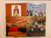 4 Christian Religious Vinyl LP Records