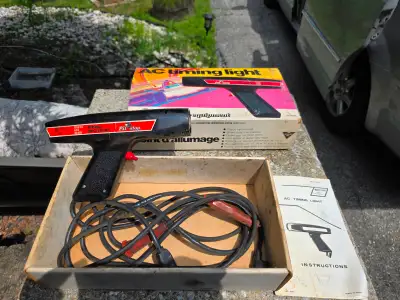 Pit Stop AC Vintage Clamp On Inductive Timing Light Kit Instruct, View more