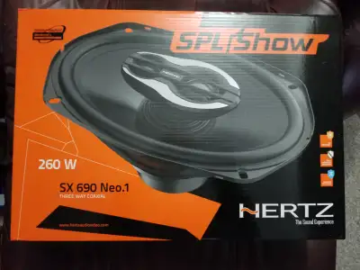 New, unopen box. Hertz SPL Show SX 690 Neo.1 250W 6x9 Coaxial Speakers. Lowest retail price I've fou...