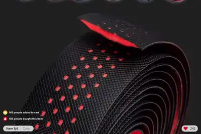 BICYCLE HANDLEBAR THICK REPLACEMENT PERFORATED BIKE TAPE ANTIS, View more