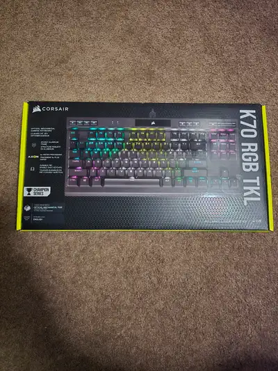 Corsair K70 RGB TKL Champion Series Optical-Mechanical Keyboard, View more