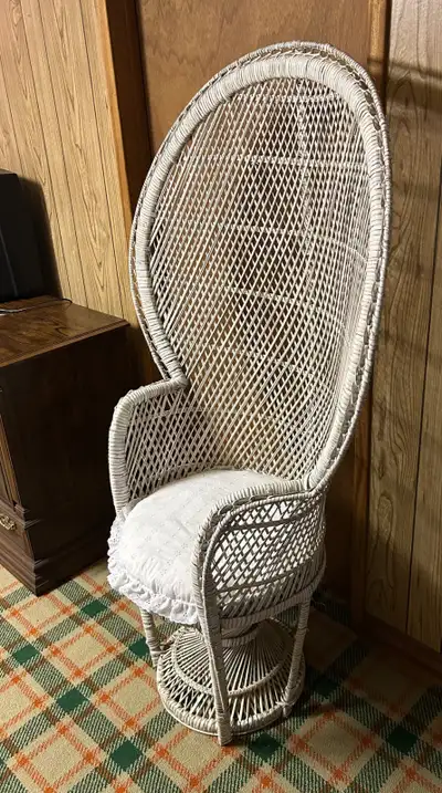 Wicker Throne Chair (sometimes called Peacock Chair or Empress), View more