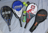 4 tennis rackets racquets for sale Prince Wilson Slazenger Techn