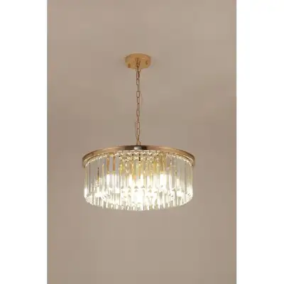 GLAM HOME 7-Light Gold Modern/Contemporary LED Dry Rated Chandel