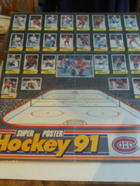 SUPER POSTERS DES CANADIENS DE MONTRÉAL  STICKERS PANINI 1991