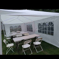 Tent, table and chairs rental