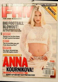 FHM Tennis Celebrity Magazine 2001 Issue #141 Anna Kournikova 