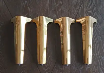 Gold Polished Furniture Legs - Set of 4 - NEW, View more